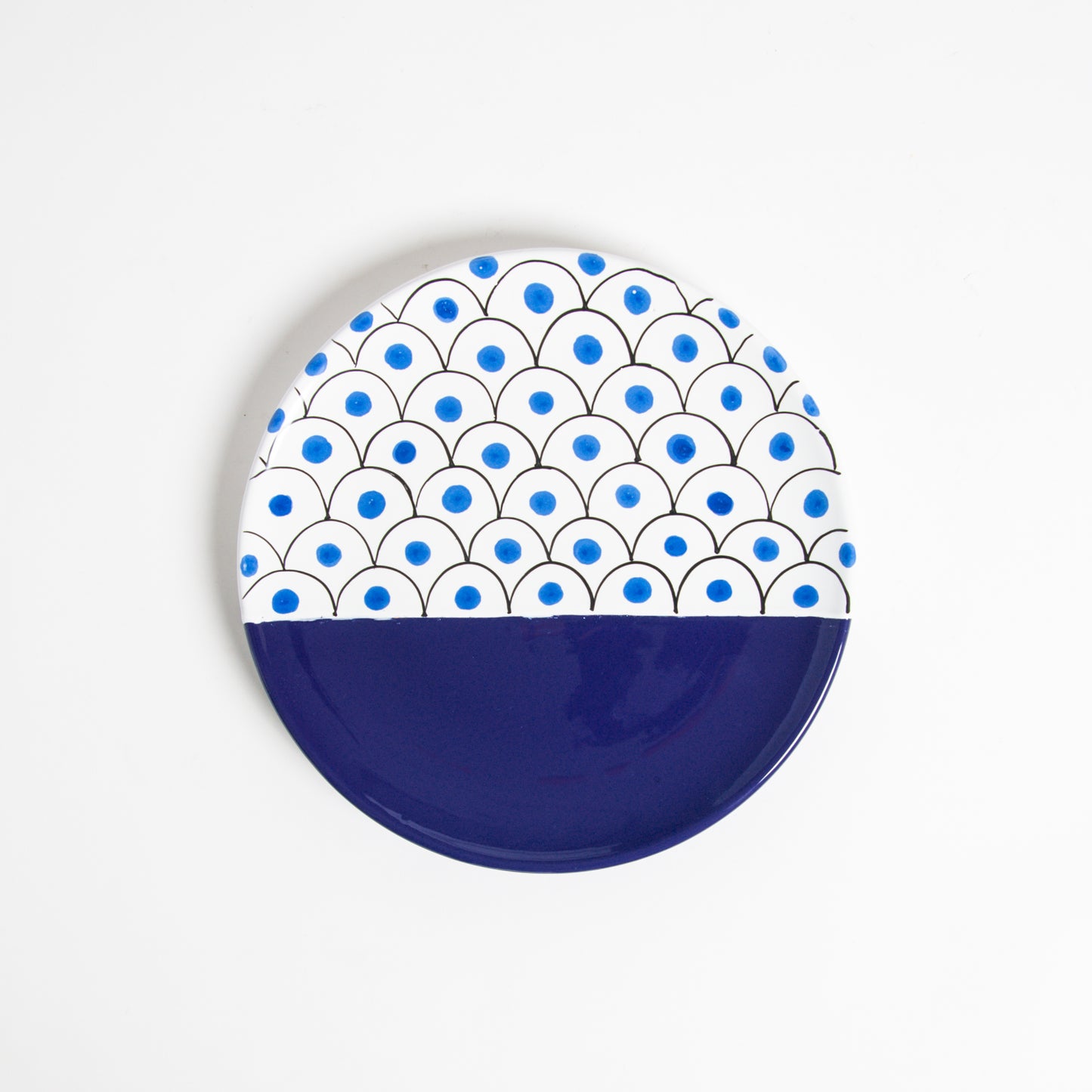 Blue/turquoise taagara flat dish