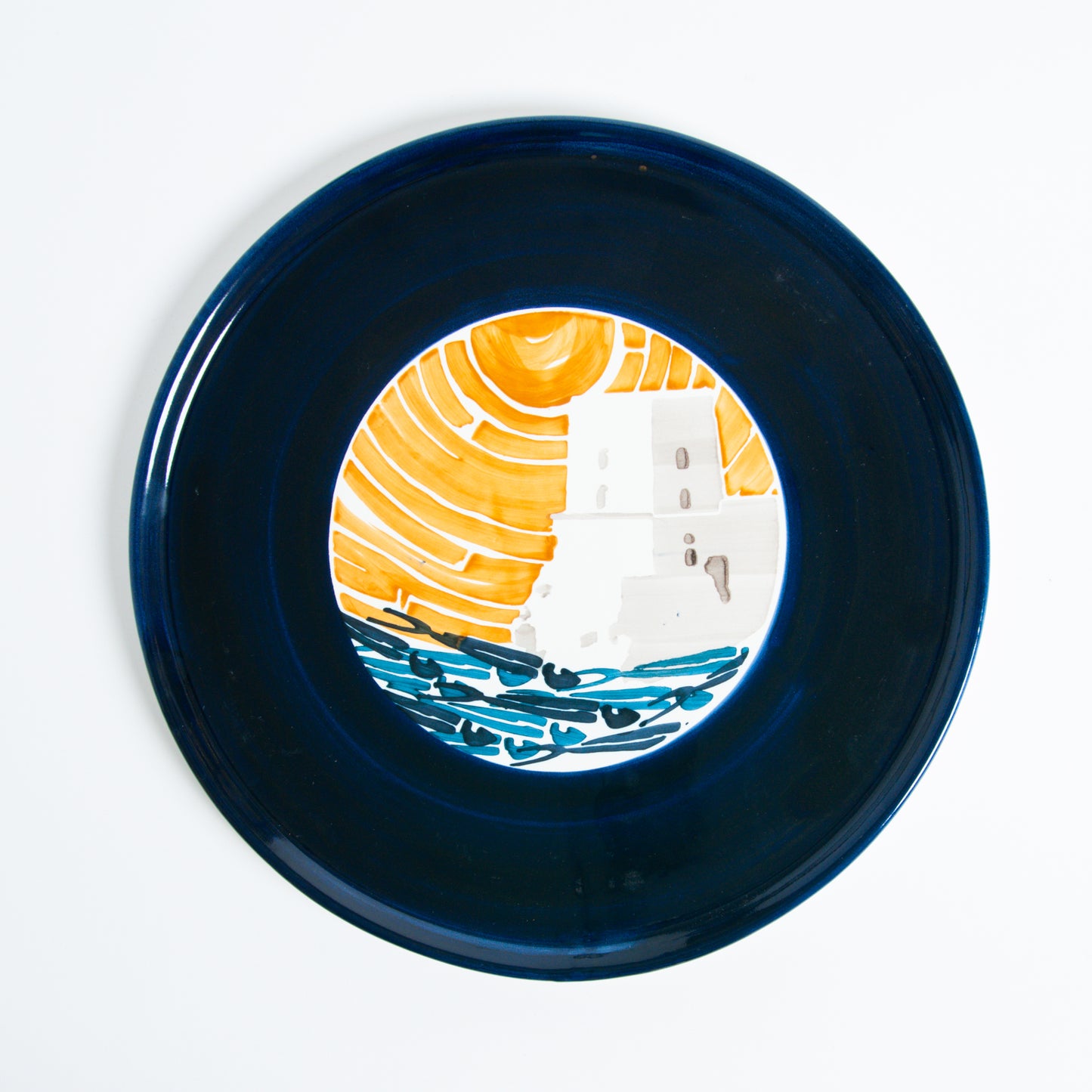 Piatto murale fornillo blu