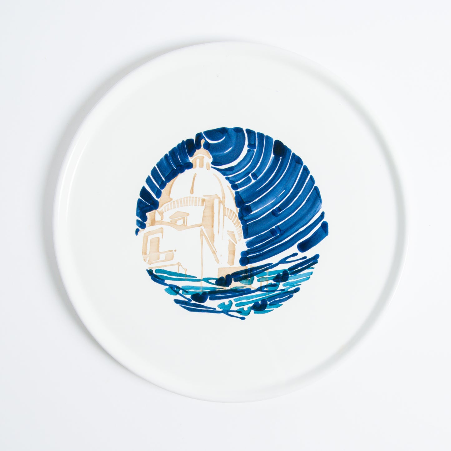 Piatto murale cupola bianco