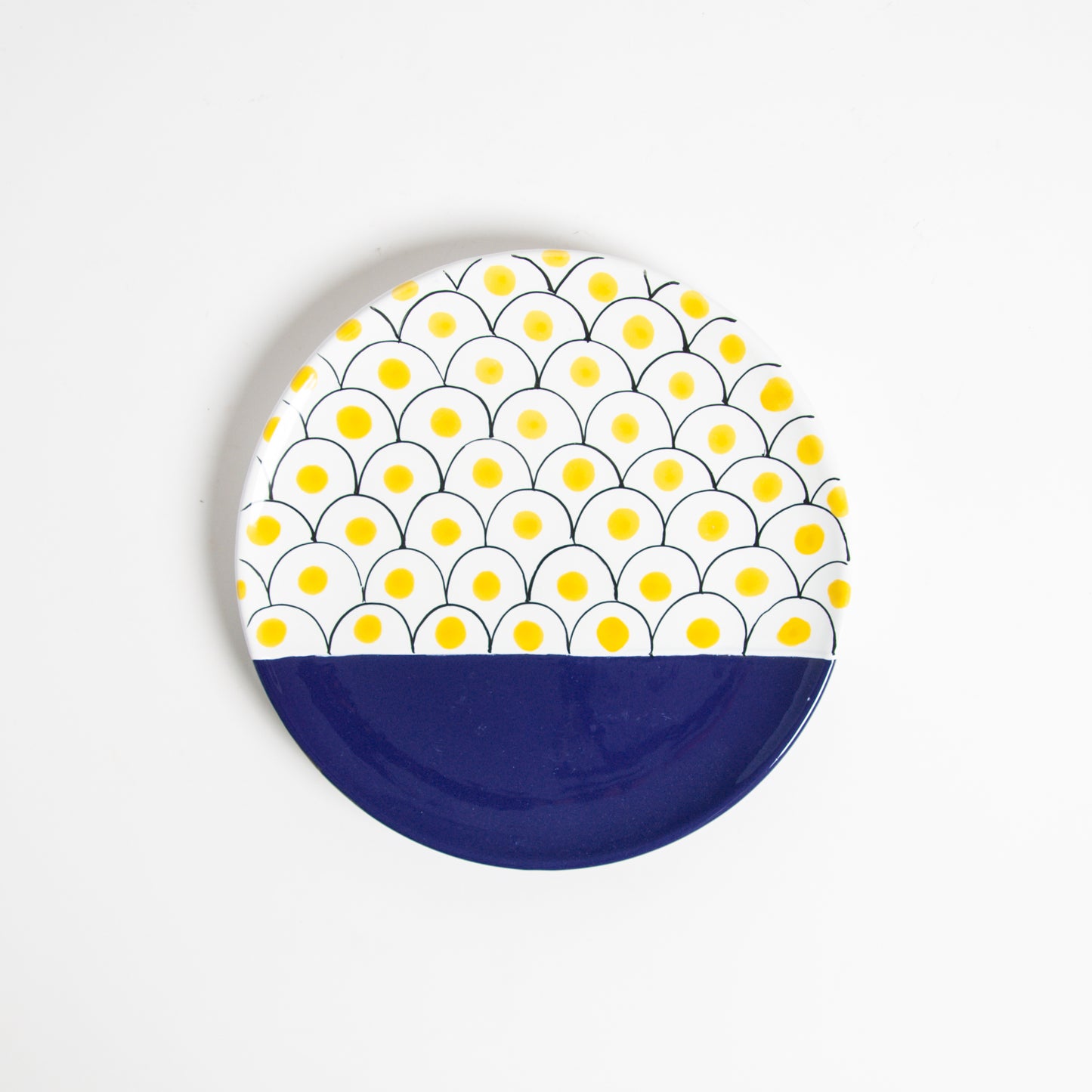Piatto piano tragara blu/giallo