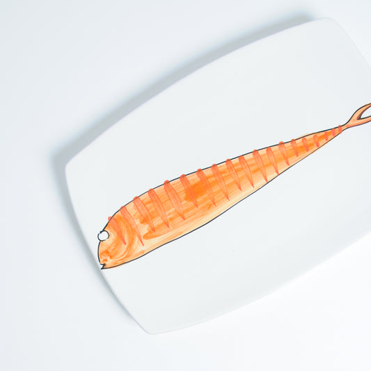 Orange mullet sushi dish