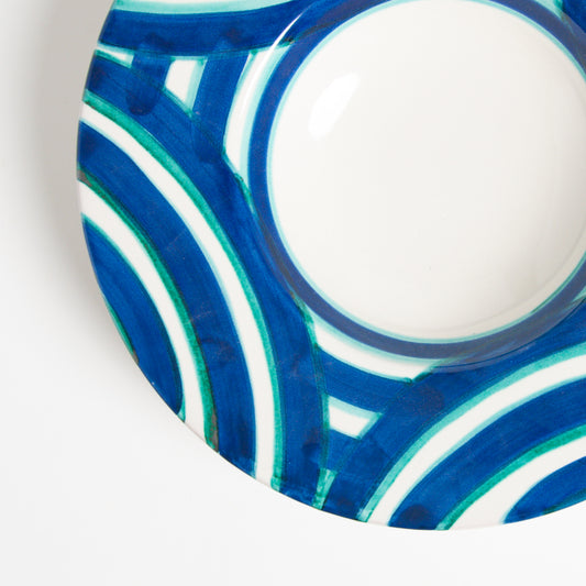 Blue navy geometric deep dish