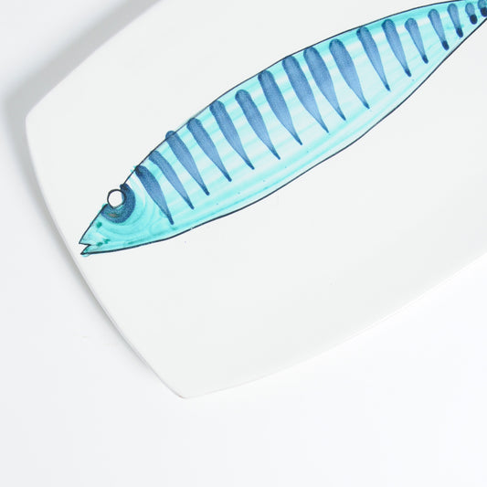 Turquoise damsel sushi dish