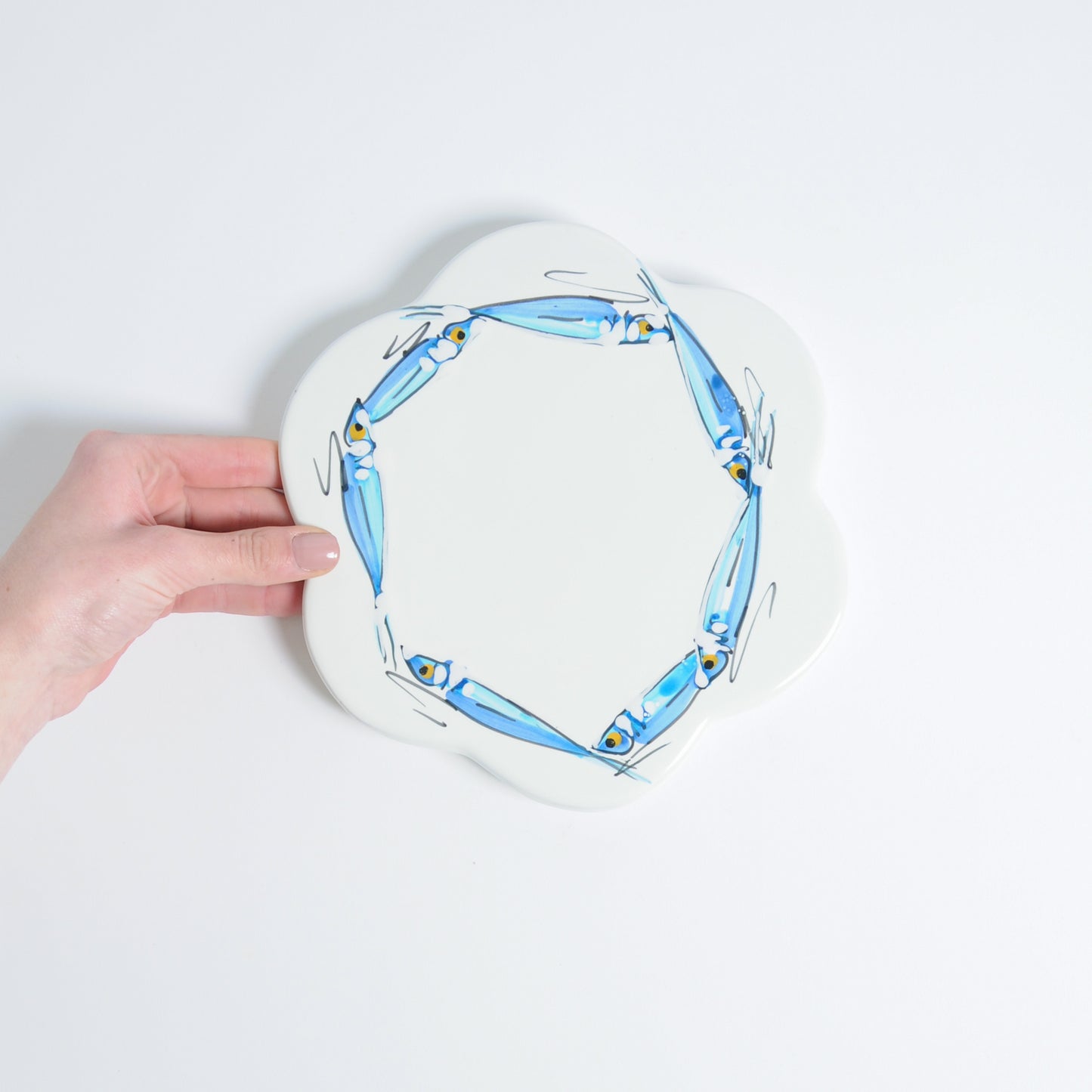 Anchovies flower trivet