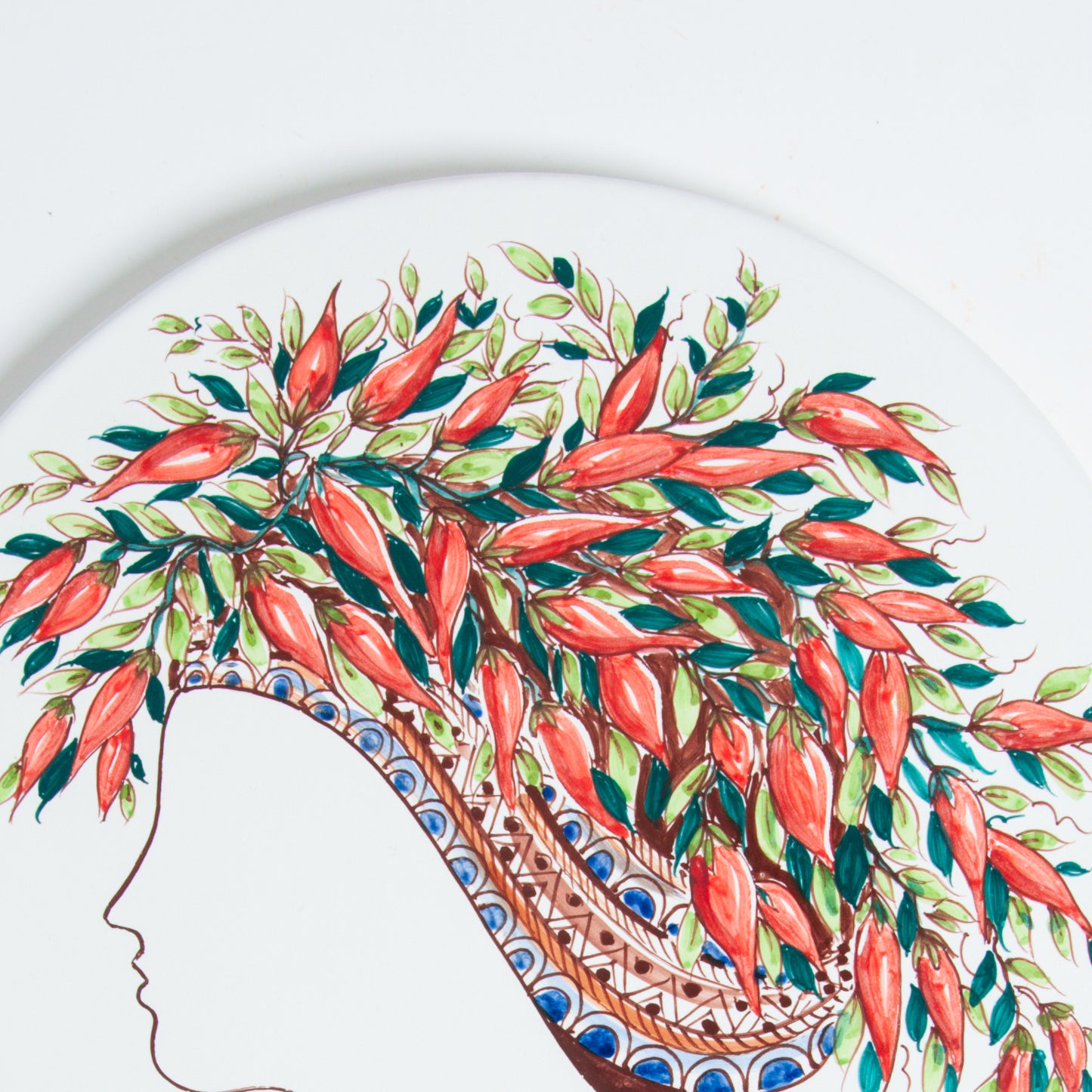 Red reginelle positano wall dish