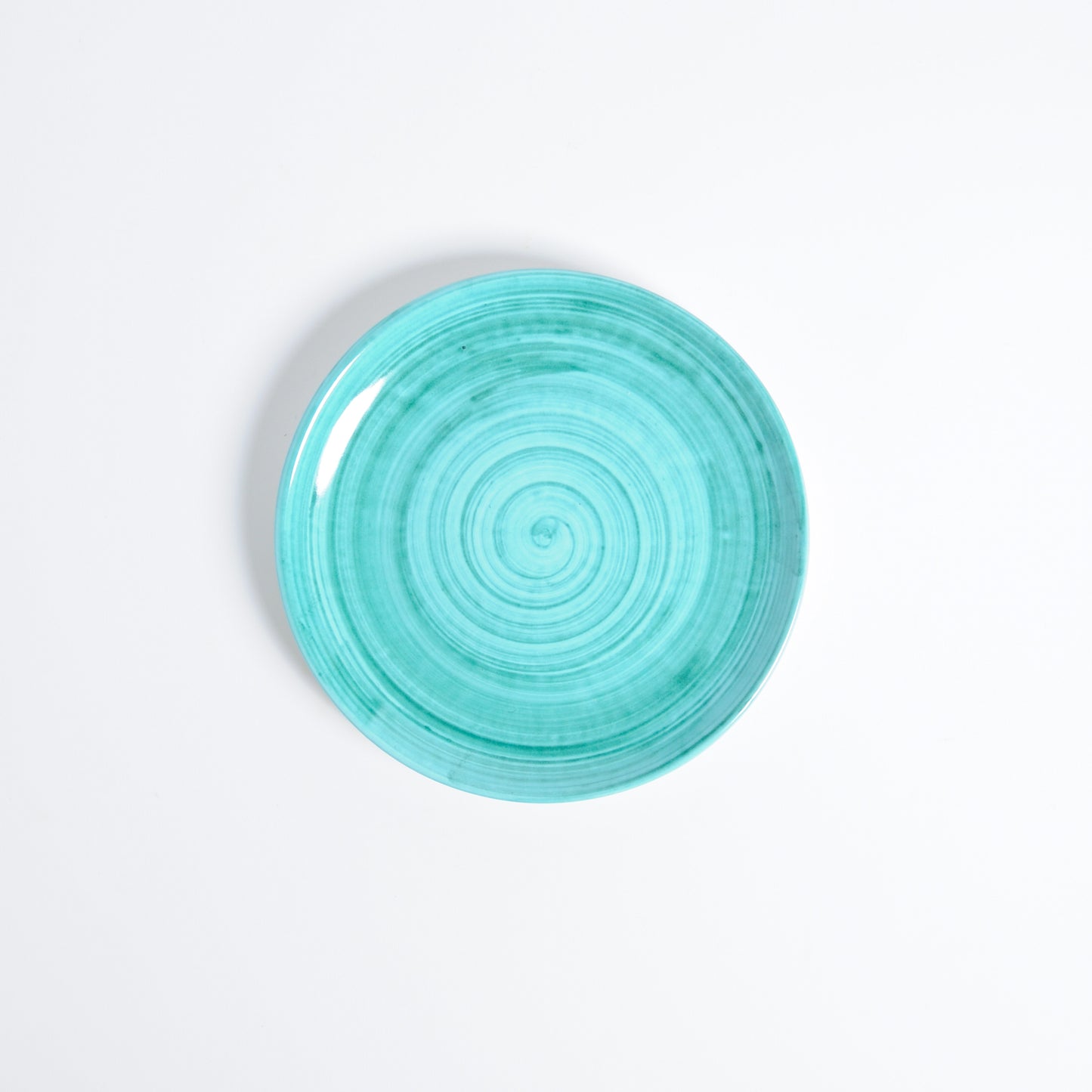 Turquoise brushed fruit dish