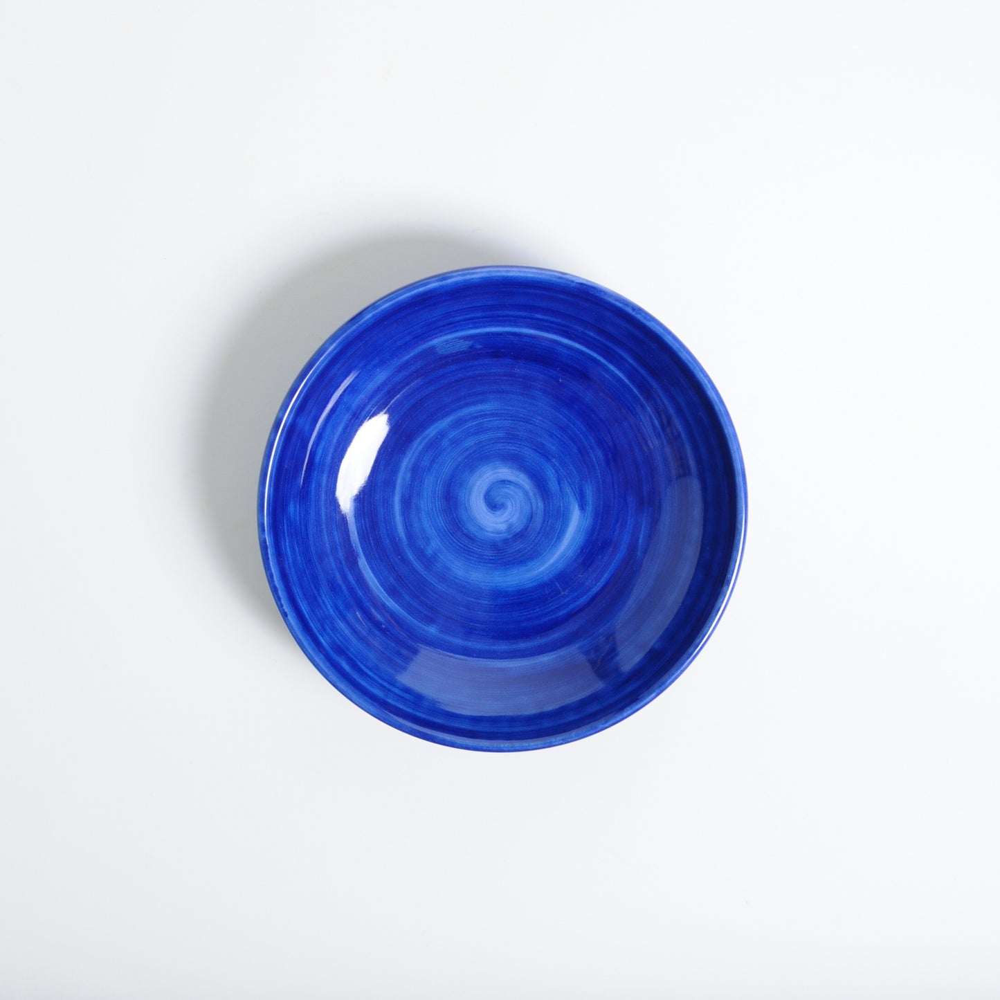 Blue brushed deep dish