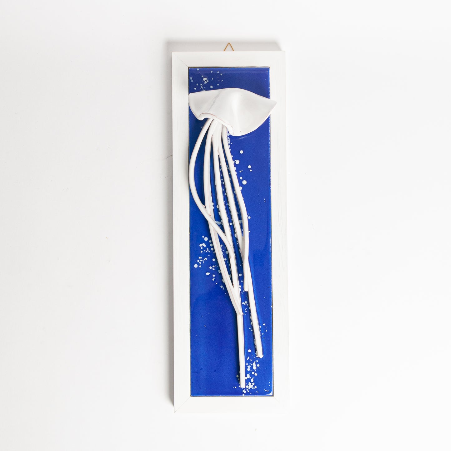 Quadro blu medusa bianca