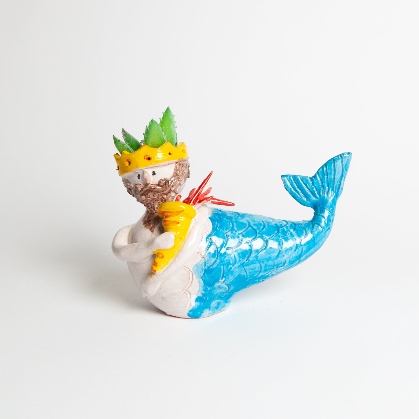 Light blue male mermaid