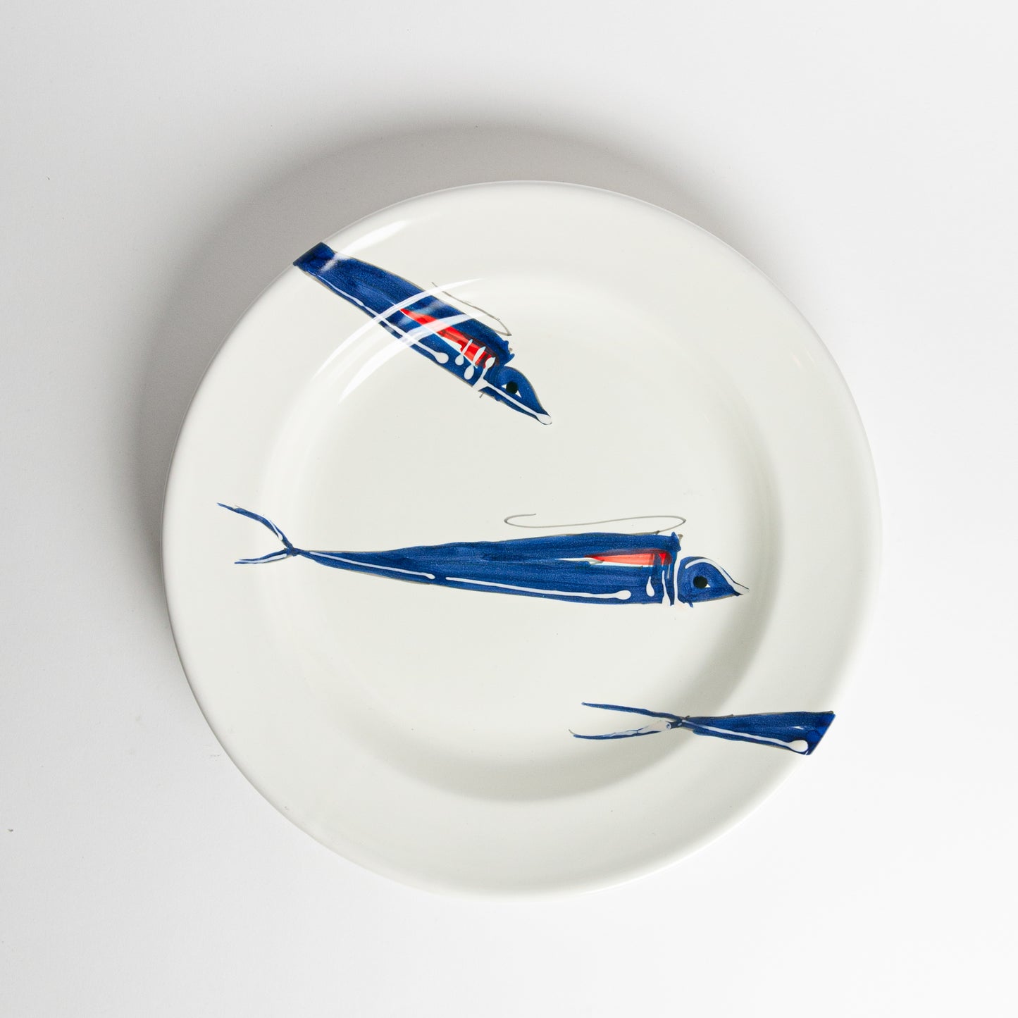 Anchovies caught flat dish