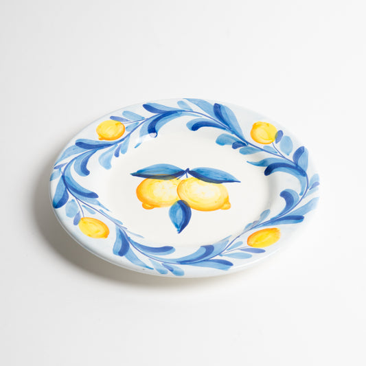 Piatto piano decoro limone 2