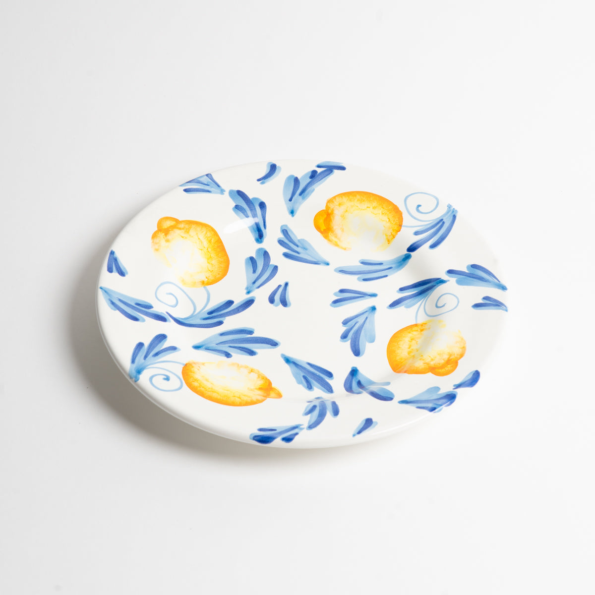 Piatto piano decoro limone 1