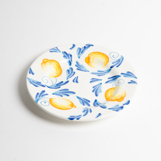 Piatto piano decoro limone 1