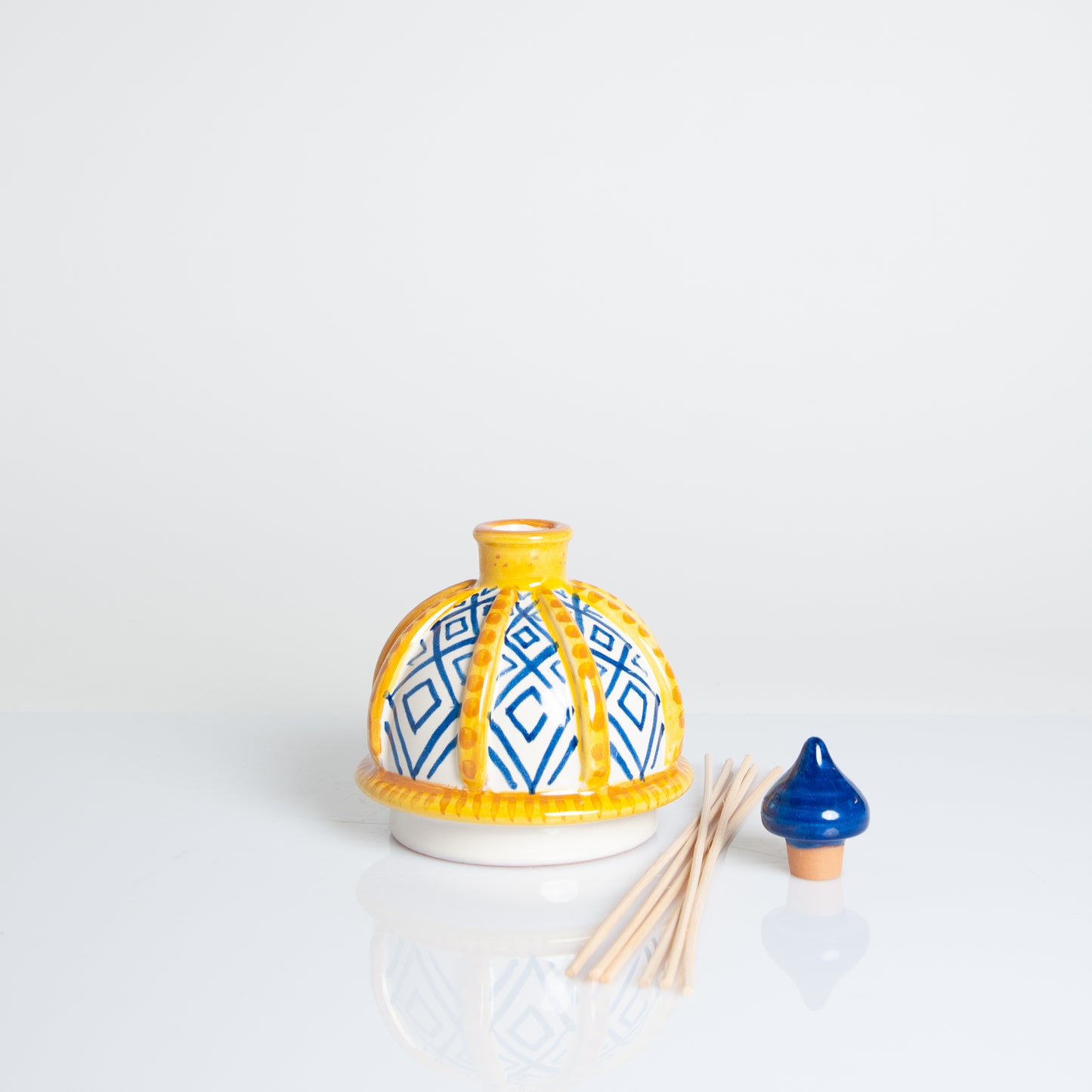 Yellow/blue perfumer dome
